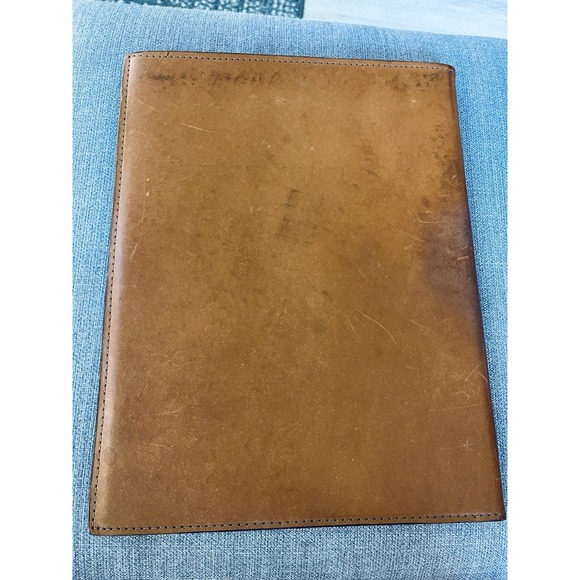 Hartmann Brown Leather Portfolio Organizer Notebook Zofran Pharmaceutical Rep